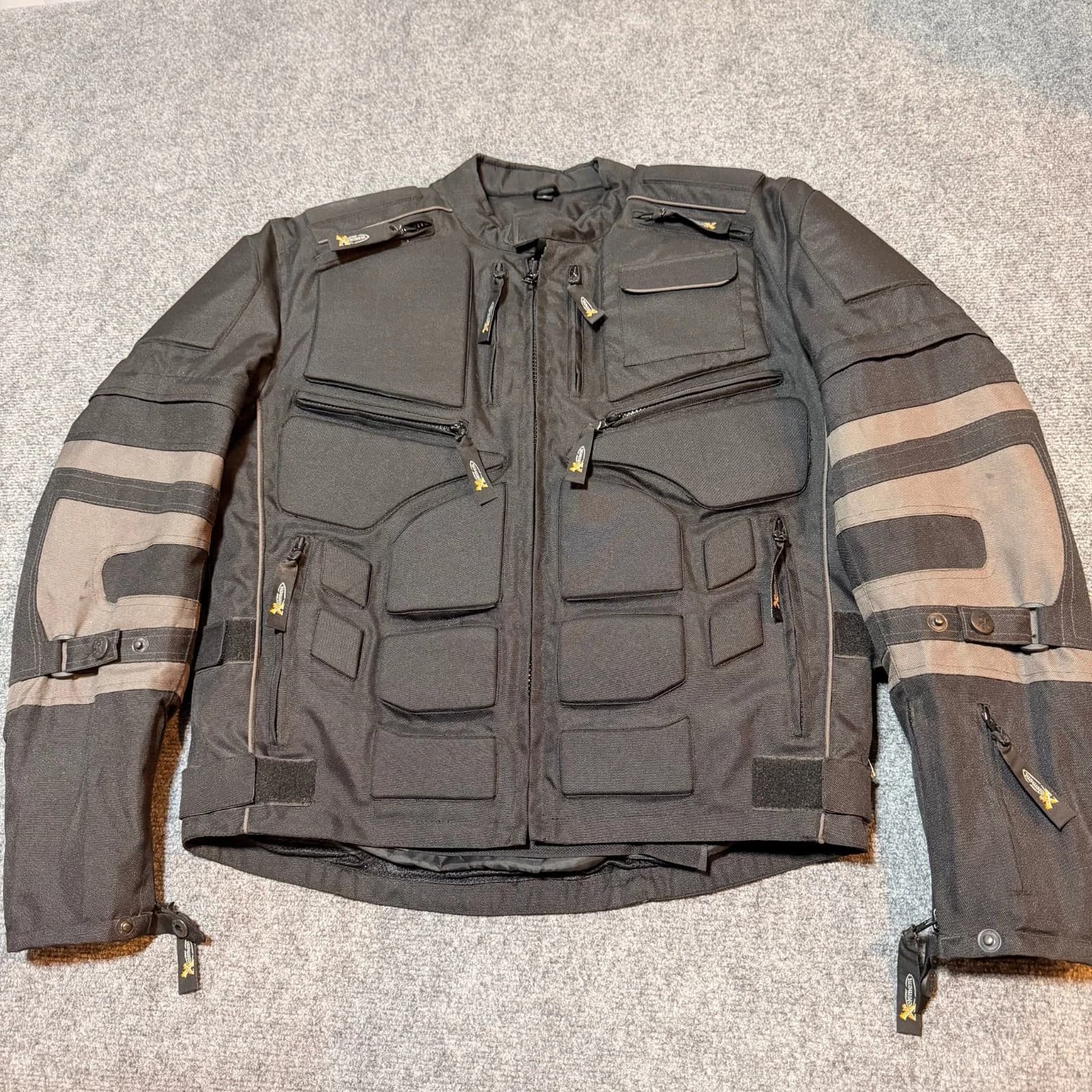 Xelement Black Textile Motorcycle Jacket