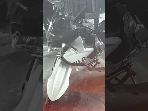 New crash bars who dis #klr650 #motorcycle #roadtrip #dirtbike #kawasaki #motoadventure #mototouring